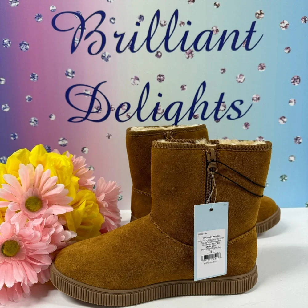 🍁SUEDE SHEARLING STYLE GIRLS BOOTS